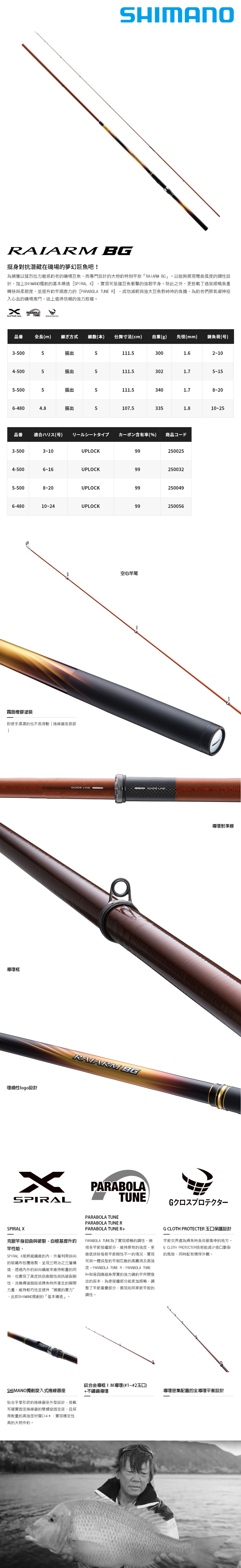 SHIMANO 22 RAIARM BG 4.0-50 [磯釣竿] - 漁拓釣具官方線上購物平台